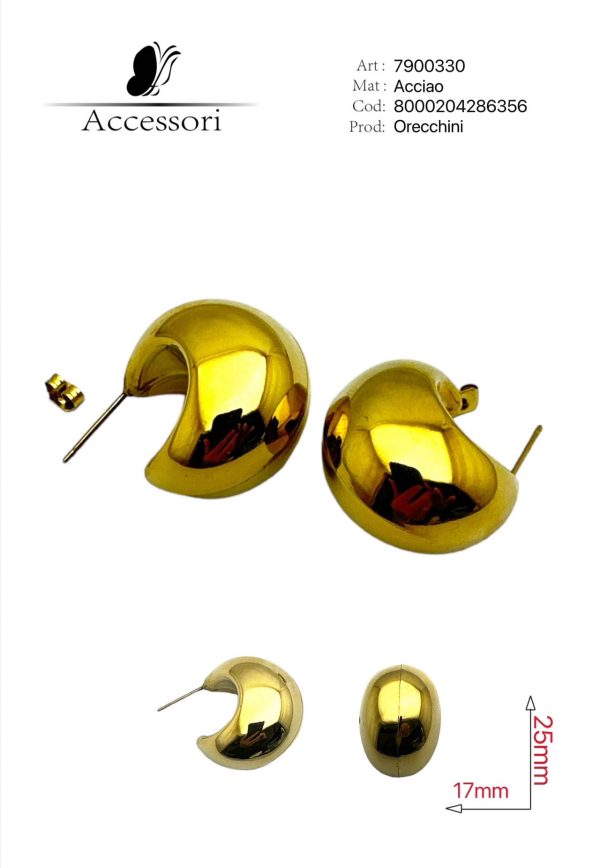 Orecchini acciaio