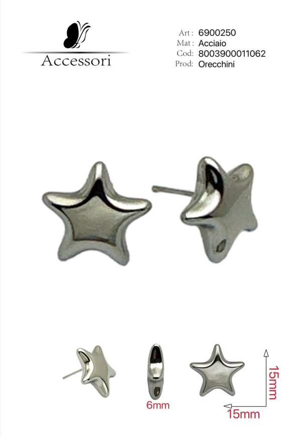 Orecchini acciaio