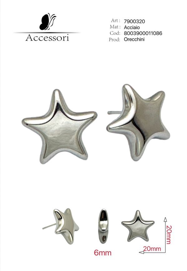 Orecchini acciaio